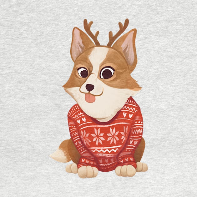 Corgi Christmas by Blanquiurris